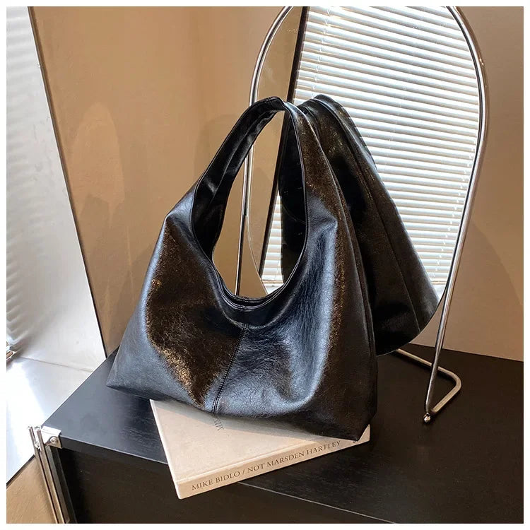 Leather Hobo Handbag