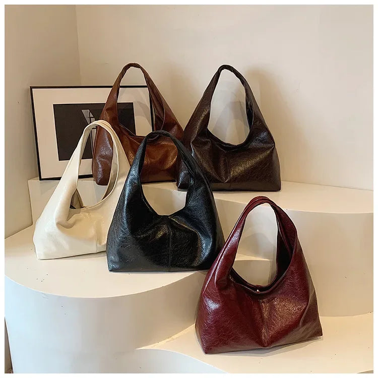 Leather Hobo Handbag