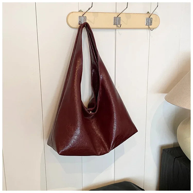 Leather Hobo Handbag