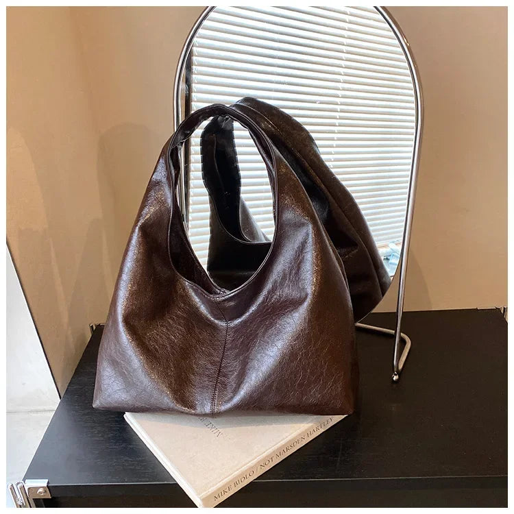 Leather Hobo Handbag