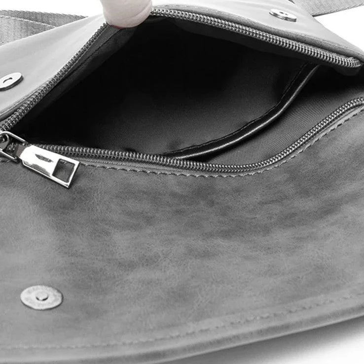 Slate Leather Messenger