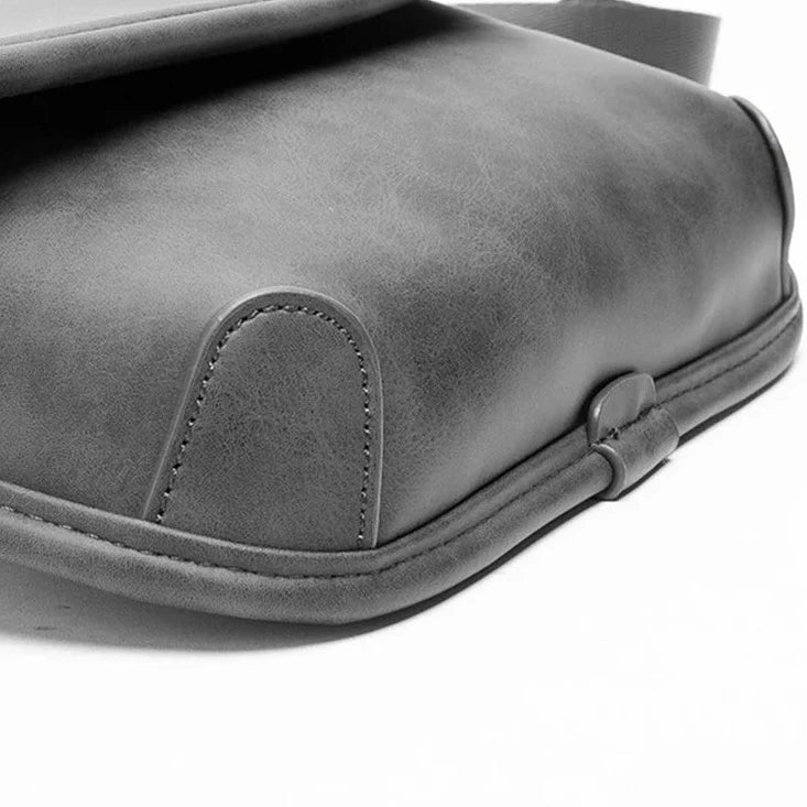 Slate Leather Messenger