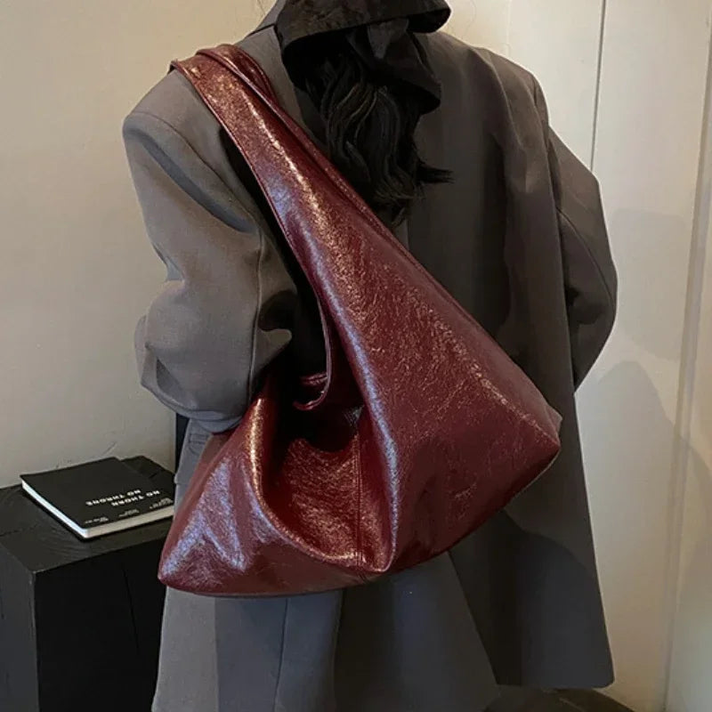 Leather Hobo Handbag