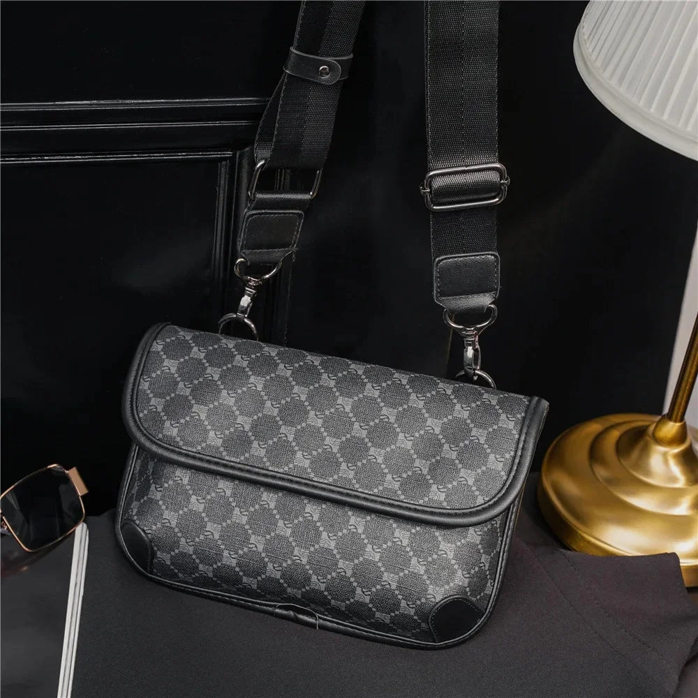 Noir Elite Monogram Crossbody Bag