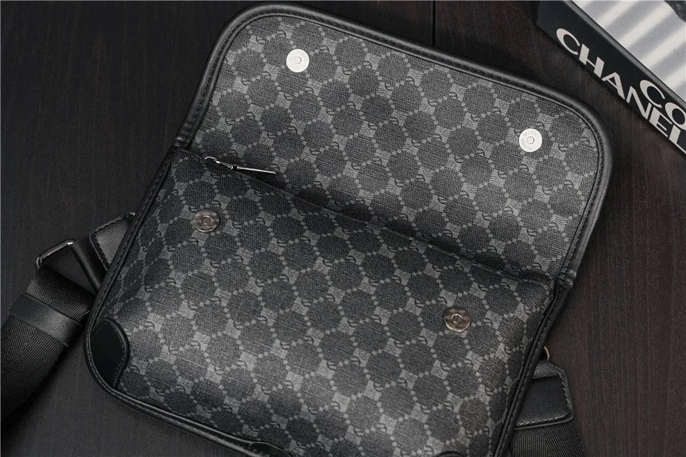 Noir Elite Monogram Crossbody Bag