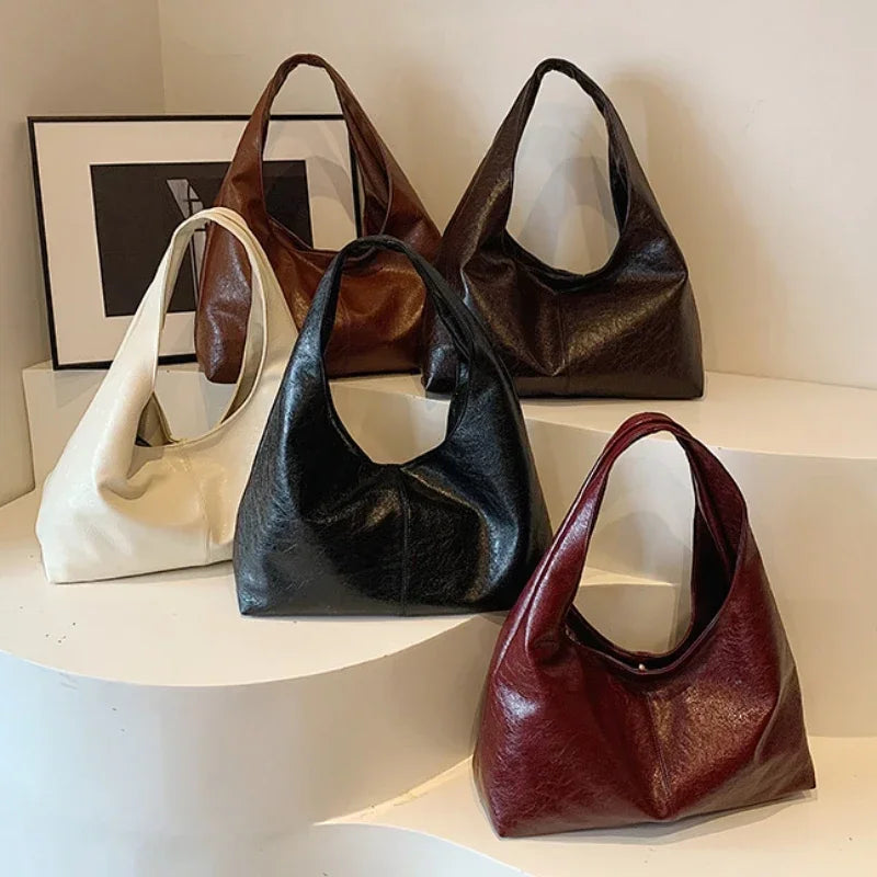 Leather Hobo Handbag