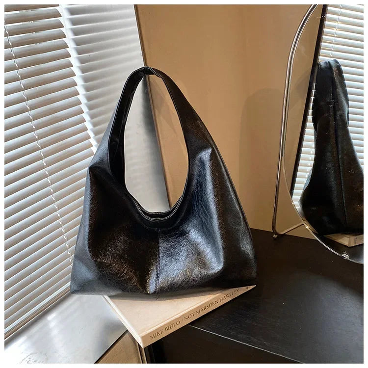 Leather Hobo Handbag