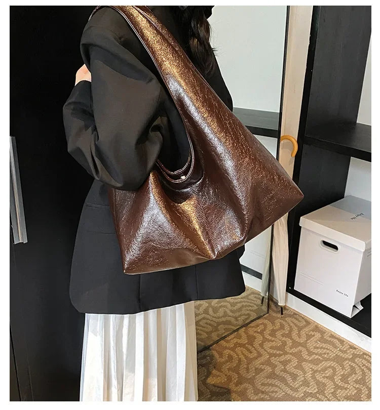 Leather Hobo Handbag