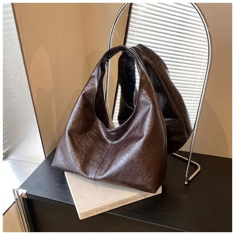Leather Hobo Handbag
