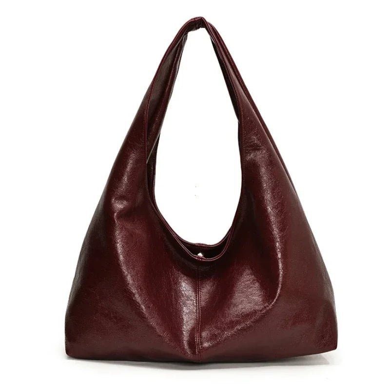 Leather Hobo Handbag