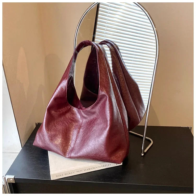 Leather Hobo Handbag