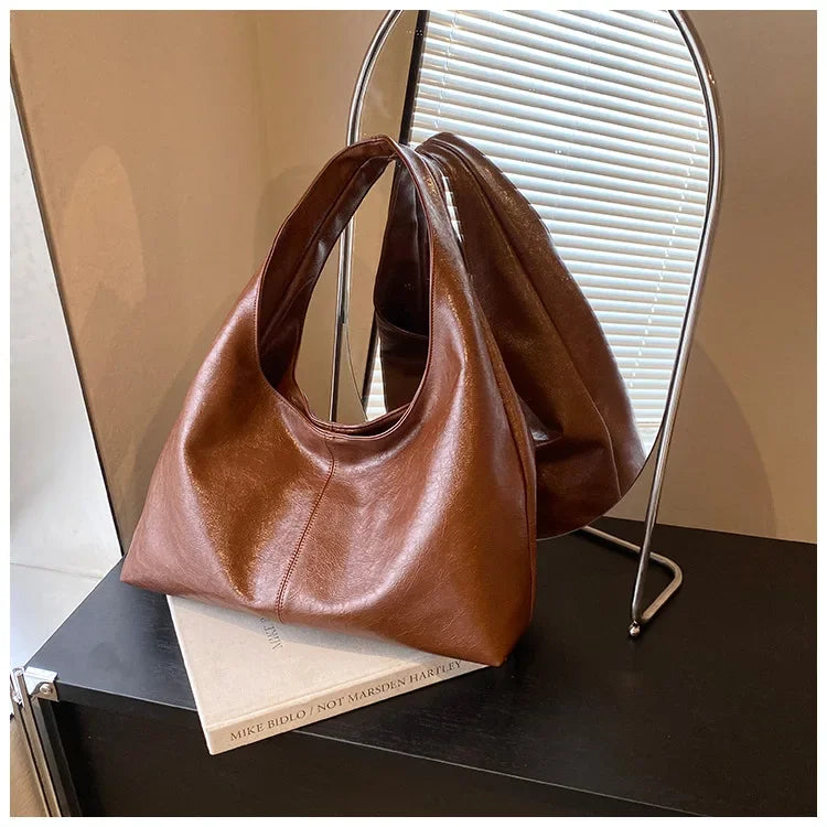 Leather Hobo Handbag