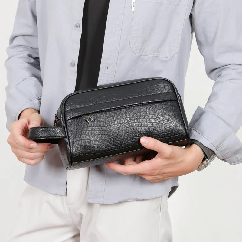 Crocodile Leather Clutch Bag