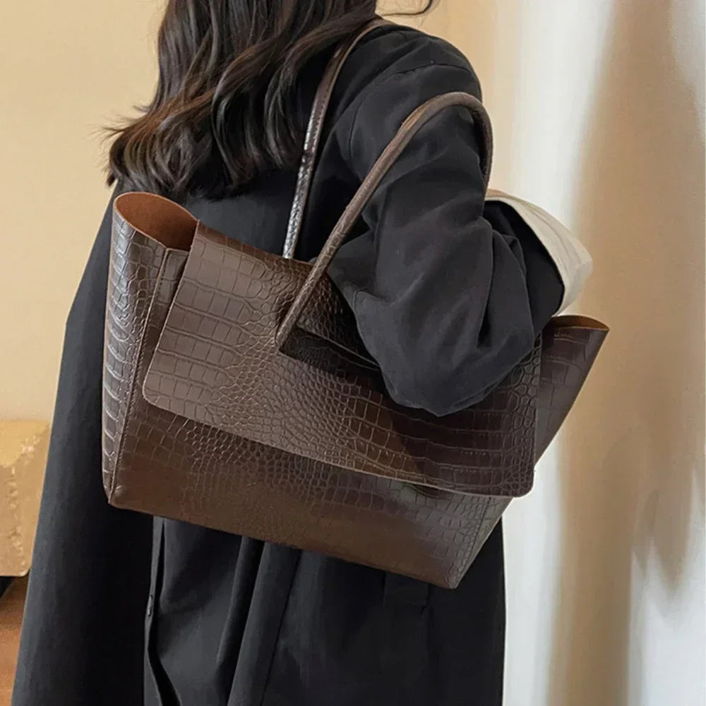 Verona Croc Shoulder Bag