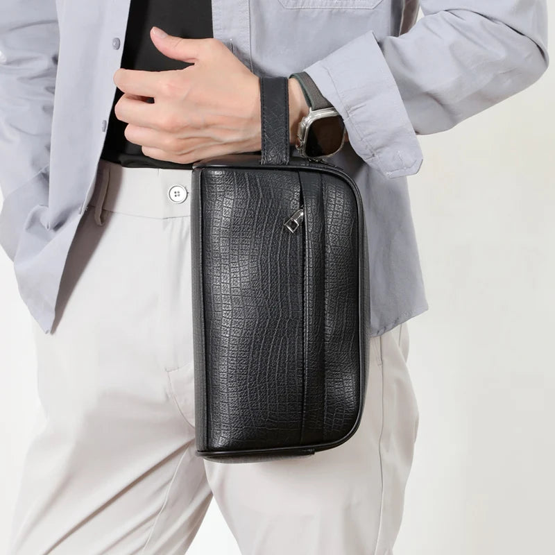 Crocodile Leather Clutch Bag