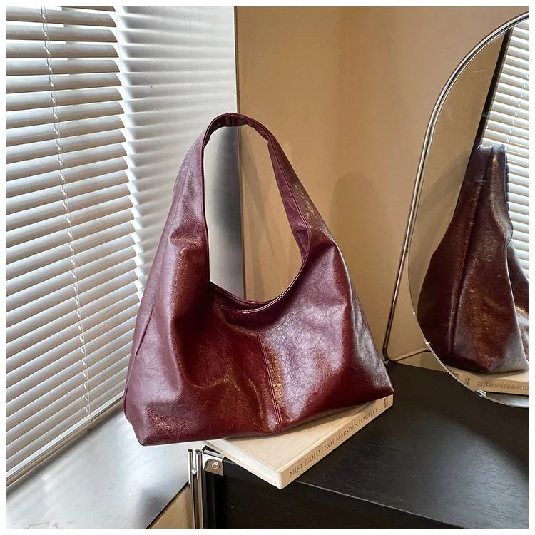 Leather Hobo Handbag